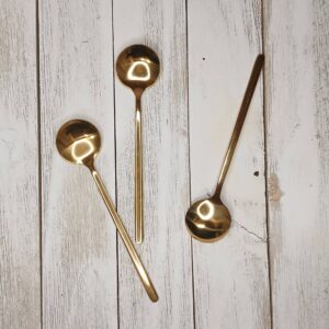 vintage inspired gold spoons