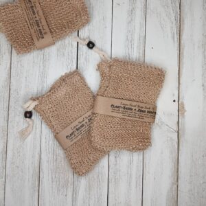 linen/sisal soap sack